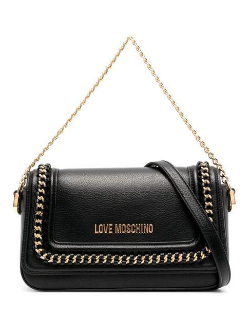 LOVE MOSCHINO CHAIN  Mini hand bag, with shoulder strap Black - Women’s Bags