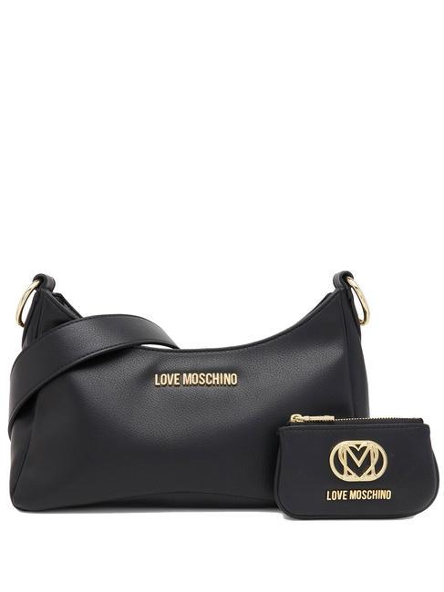 LOVE MOSCHINO GOLD LOGO shoulder bag Black - Women’s Bags