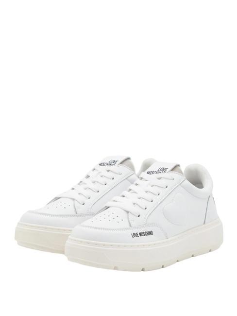 LOVE MOSCHINO BOLD40  Leather sneakers White - Women’s shoes