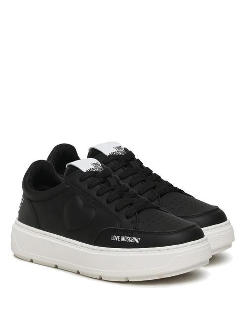 LOVE MOSCHINO BOLD40  Leather sneakers Black - Women’s shoes