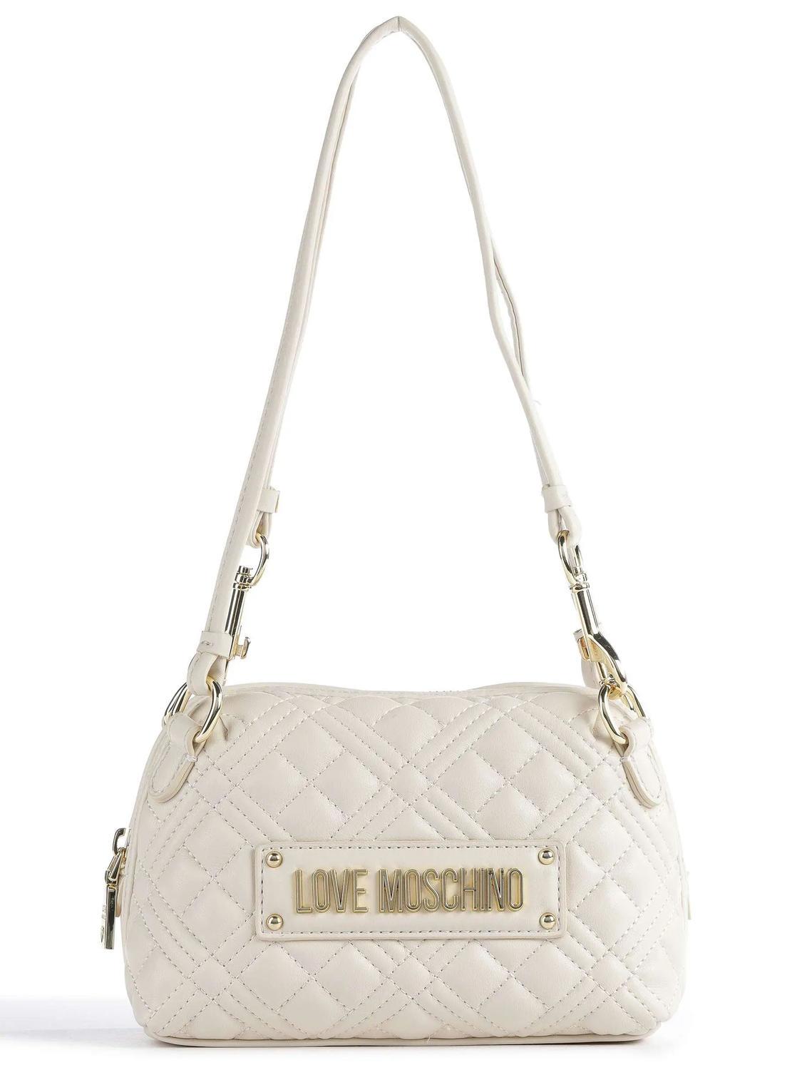 Love Moschino Quilted Micro Shoulder Bag Ivory - Buy At Outlet Prices! 