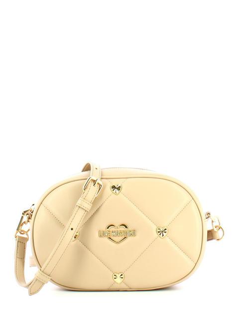 LOVE MOSCHINO GOLD HEART Mini shoulder bag cream - Women’s Bags