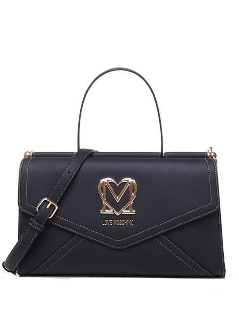 LOVE MOSCHINO GOLD HEART Hand bag, with shoulder strap Black - Women’s Bags