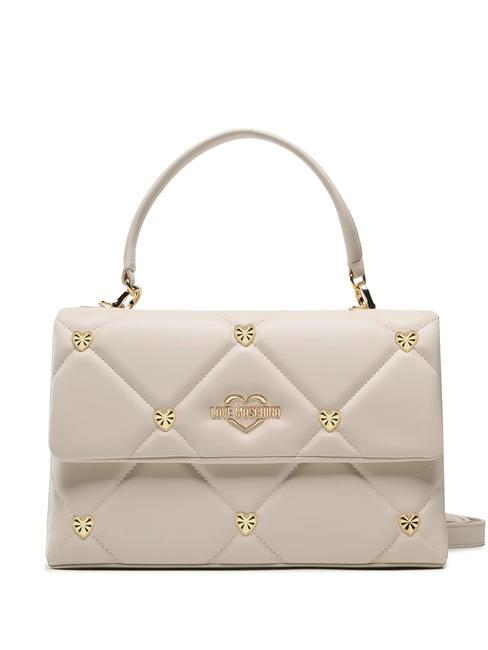 LOVE MOSCHINO QUILTED HEART Hand bag, with shoulder strap cream - Women’s Bags