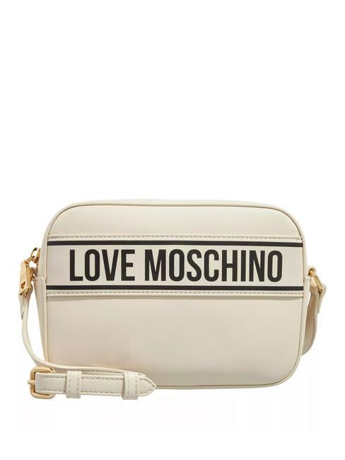 LOVE MOSCHINO PRINT BAG Shoulder camera bag ivory - Women’s Bags