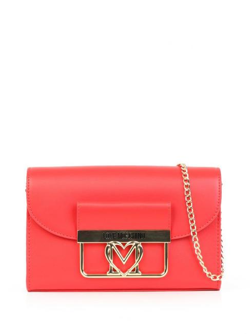LOVE MOSCHINO GOLD Mini shoulder bag red - Women’s Bags