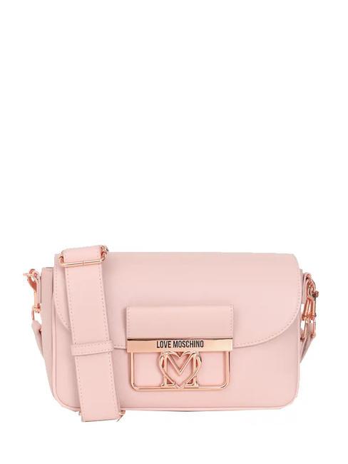 LOVE MOSCHINO PLAQUE METALLIC Small shoulder bag face powder - Women’s Bags