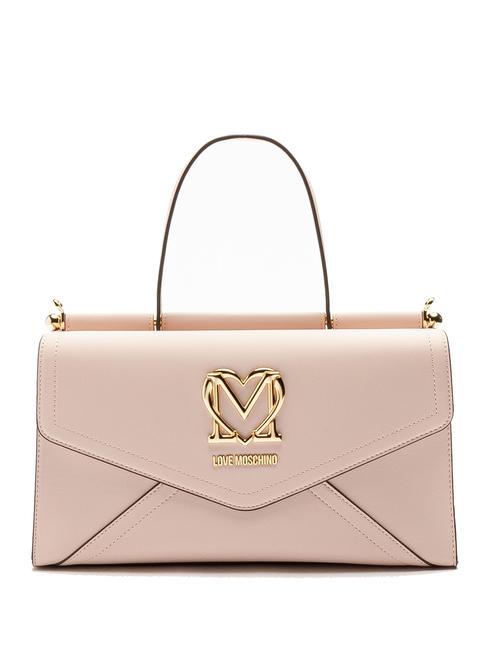 LOVE MOSCHINO GOLD HEART Hand bag, with shoulder strap face powder - Women’s Bags