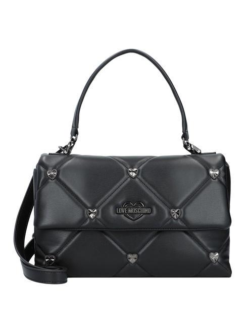 LOVE MOSCHINO QUILTED HEART Hand bag, with shoulder strap Black - Women’s Bags