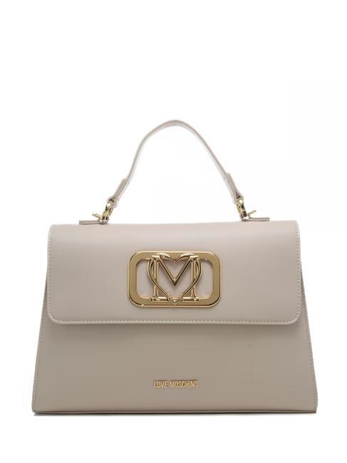 LOVE MOSCHINO GOLD LOGO Hand bag, with shoulder strap ivory - Women’s Bags