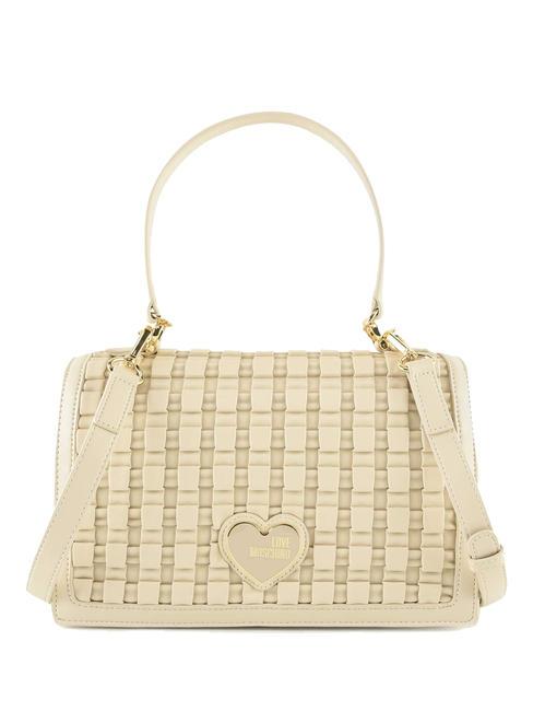 LOVE MOSCHINO HEART LOGO Hand bag, with shoulder strap ivory - Women’s Bags