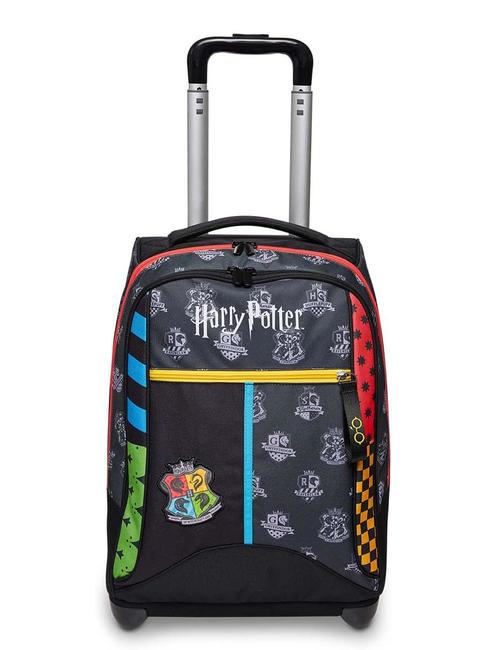 HARRY POTTER MAGICAL CREATURES 2 wheel trolley backpack Black - Backpack trolleys