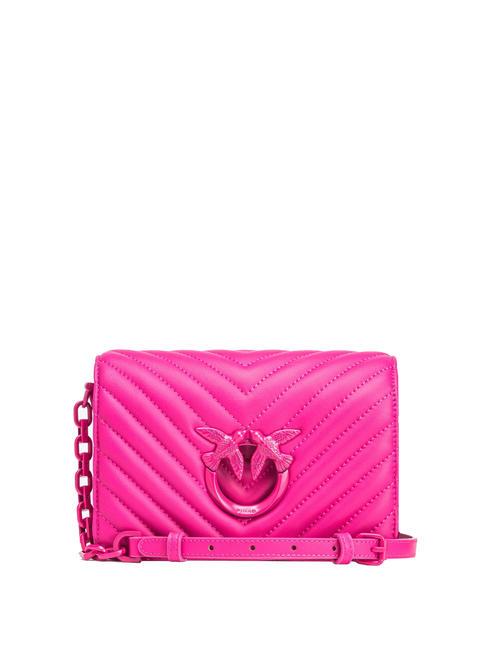 PINKO LOVE CLICK CLASSIC Quilted nappa shoulder bag pink pinko-block color - Women’s Bags