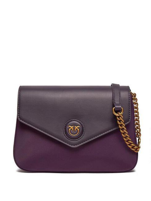 PINKO GATE TWINS Shoulder bag with flap purple grape-antique gold - Women’s Bags