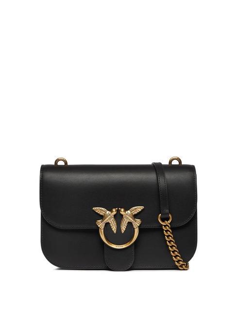 PINKO CLASSIC LOVE BAG Bell simply bag black-antique gold - Women’s Bags