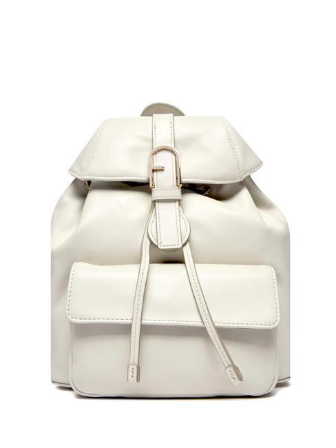 FURLA FLOW Small leather backpack Marshmallow - Women’s Bags