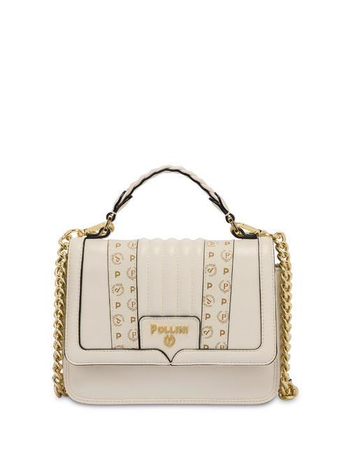 POLLINI SHELL Mini folder bag with shoulder strap ivory/ivory - Women’s Bags