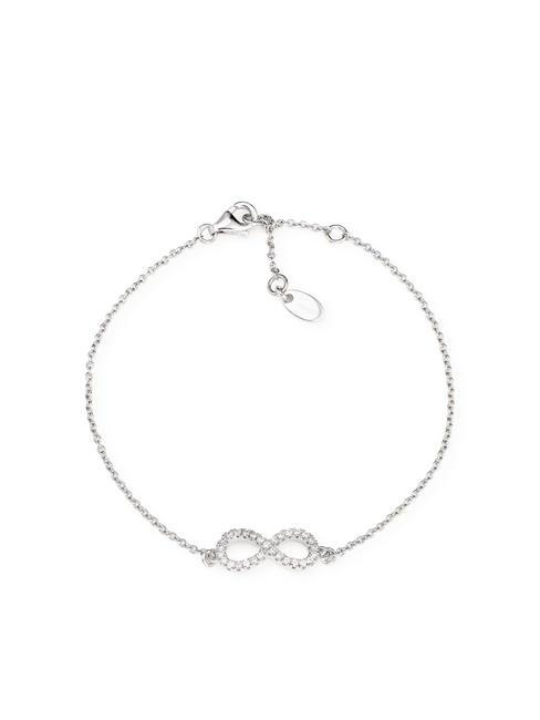 AMEN AMORE Infinity charm bracelet with zircons rhodium - Bracelets