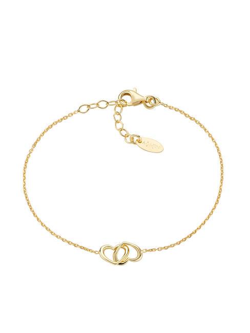 AMEN AMORE Silver bracelet with hearts gold - Bracelets
