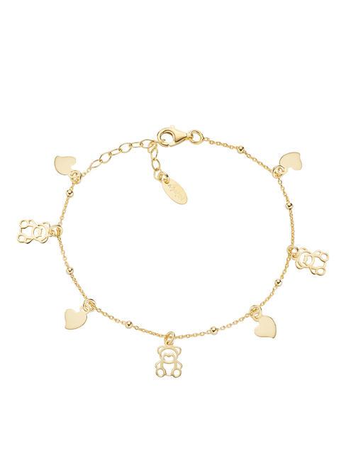 AMEN COCCOLE Bracelet with heart and teddy bear charms gold - Bracelets