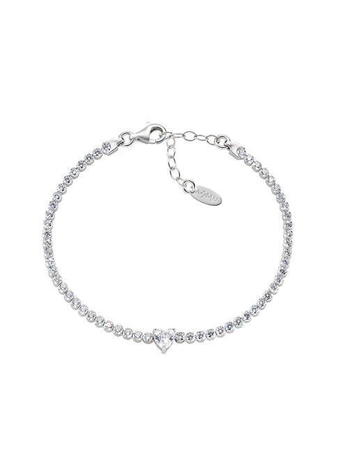 AMEN TENNIS Silver bracelet with charms and zircons rhodium - Bracelets