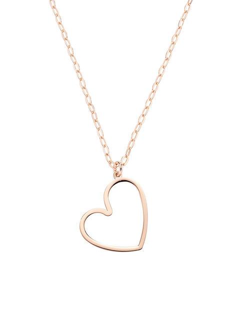 AMEN COCCOLE Silver necklace with heart charm rose - Necklaces