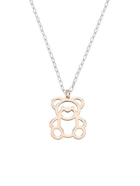 AMEN COCCOLE Silver necklace with bear charm rhodium/rosš - Necklaces