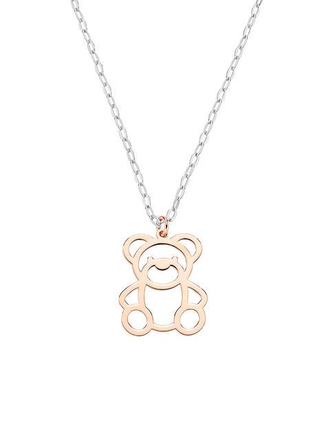 AMEN COCCOLE Silver necklace with bear charm rhodium/rosš - Necklaces