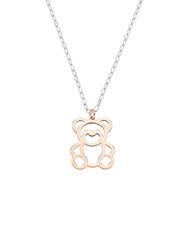 AMEN COCCOLE Silver necklace with bear charm - Necklaces