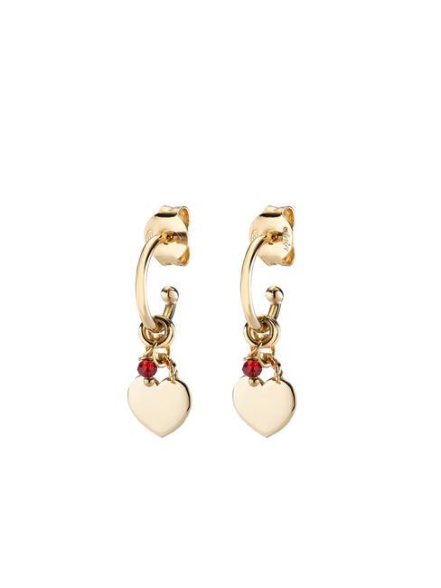AMEN AMORE Heart charm half circle earrings gold - Earrings