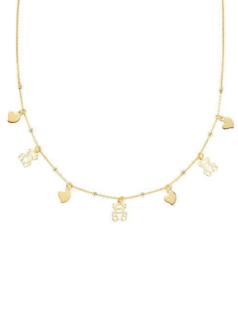 AMEN COCCOLE Necklace with heart and teddy bear charms gold - Necklaces