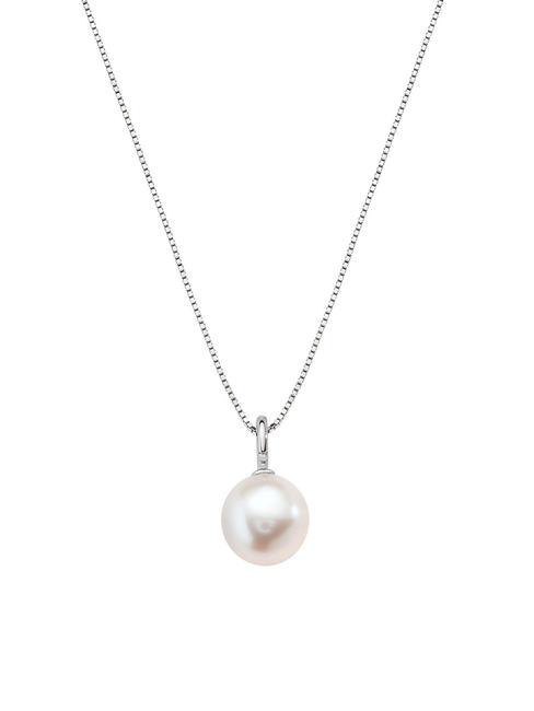 AMEN PERLE Silver necklace with pearl rhodium - Necklaces