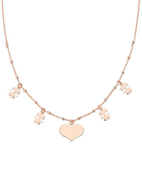 AMEN BOBOLINI Silver necklace with charms rose - Necklaces