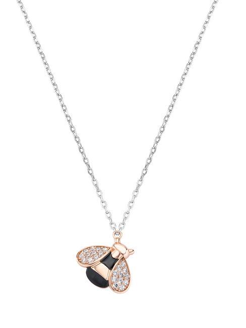 AMEN API Silver necklace with charm rhodium/rosš - Necklaces