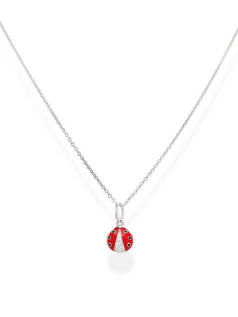 AMEN COCCINELLE Silver necklace with enamelled charm rhodium - Necklaces