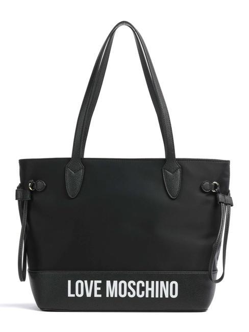 LOVE MOSCHINO CITY LOVERS Nylon shopper bag Black - Women’s Bags
