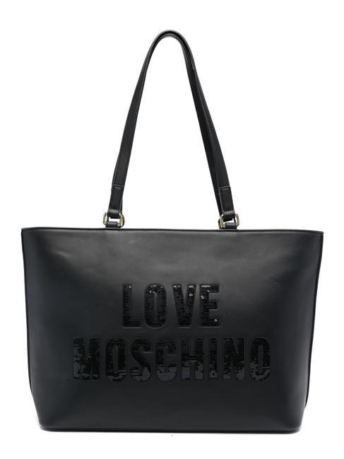 LOVE MOSCHINO SPARKLING Shoulder shopper bag Black - Women’s Bags