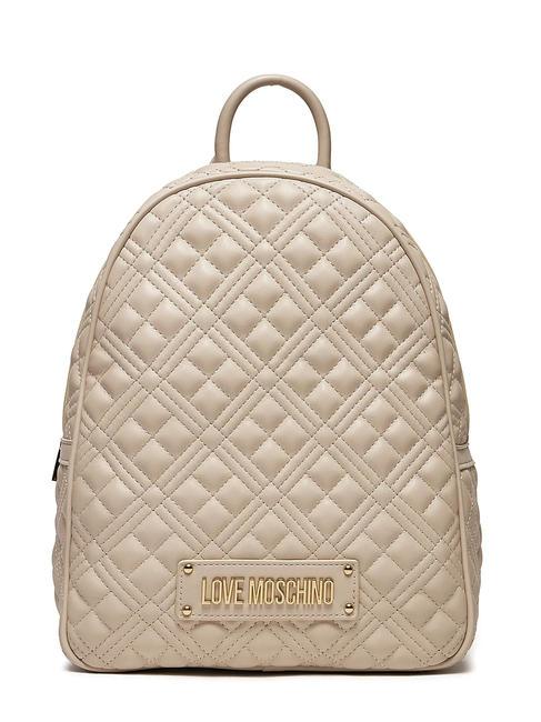 LOVE MOSCHINO QUILTED Quilted backpack ivory - Women’s Bags
