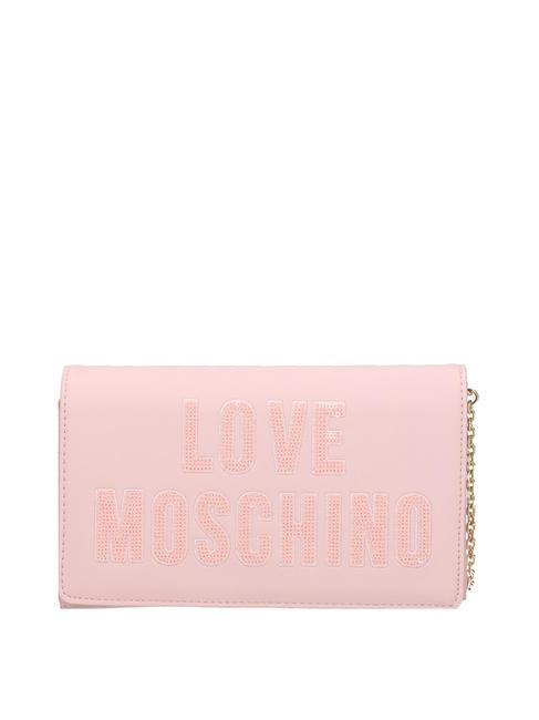 LOVE MOSCHINO SPARKLING Bag with shoulder flap nude - Women’s Bags
