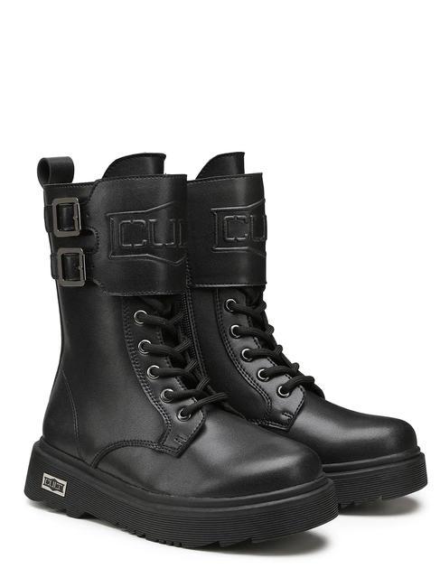 CULT SLASH 0052 KIDS Amphibian ankle boots with buckles black - Baby Shoes