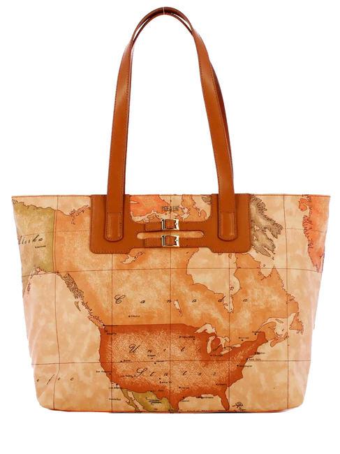 ALVIERO MARTINI PRIMA CLASSE SOFT ATLANTIC Shoulder shopping bag TOBACCO - Women’s Bags