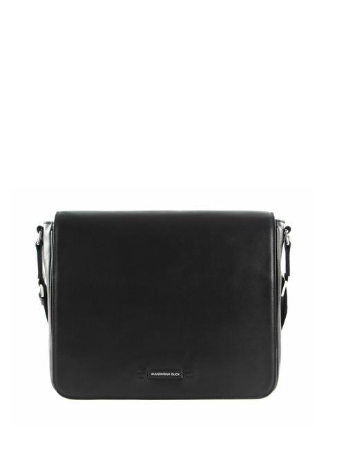 MANDARINA DUCK TIMES Leather messenger briefcase BLACK - Work Briefcases