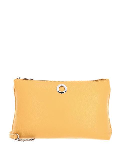 MANDARINA DUCK MELLOW Chain shoulder bag in leather ocher - Women’s Bags