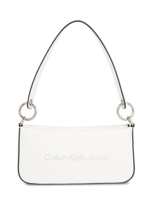 CALVIN KLEIN CK JEANS SCULPTED POUCH Shoulder bag white/silver logo - Women’s Bags