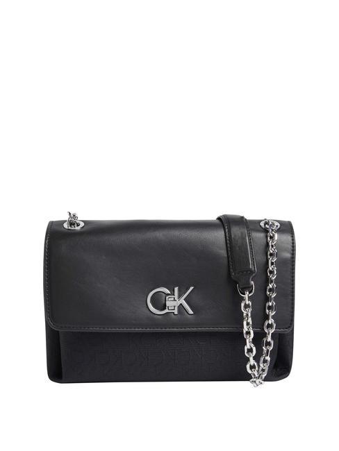 CALVIN KLEIN RE-LOCK Convertible Shoulder/crossbody bag black and black - Women’s Bags