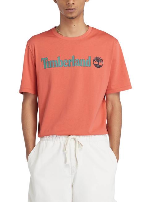 TIMBERLAND KENNEBEC RIVER LINEAR LOGO Cotton T-shirt burnt sienna-app - T-shirt