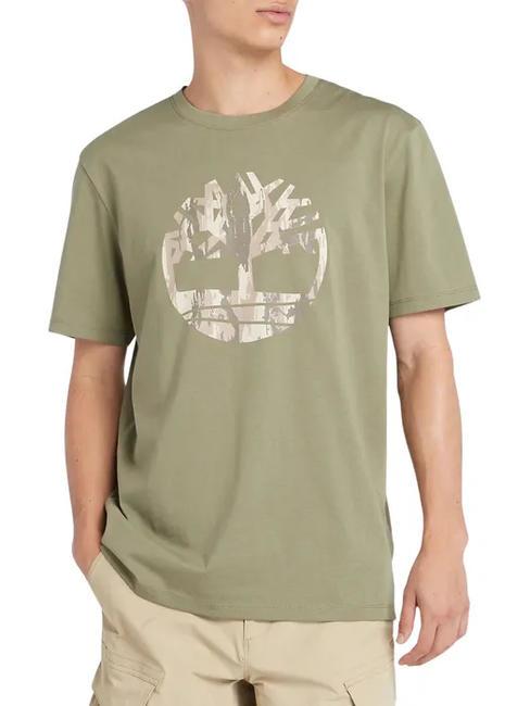 TIMBERLAND KENNEBEC RIVER TREE LOGO Cotton T-shirt cassel earth - T-shirt