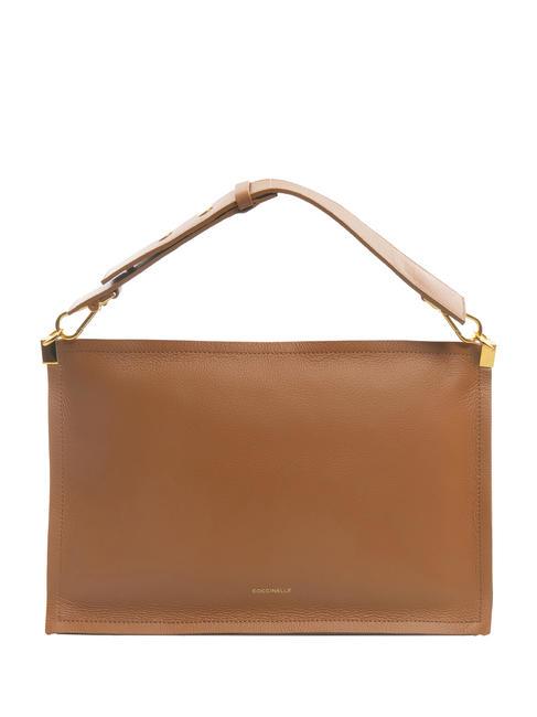 COCCINELLE SNIP Shoulder bag in hammered leather cuir/noir - Women’s Bags