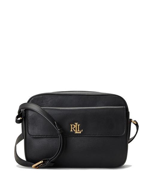 RALPH LAUREN MARCY Medium leather shoulder bag BLACK - Women’s Bags