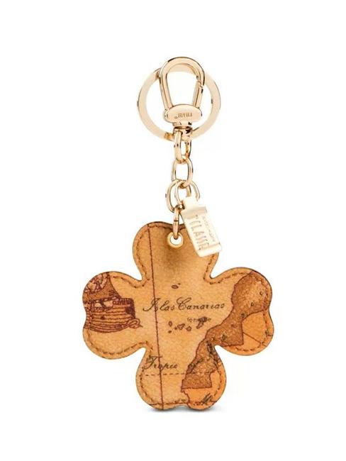 ALVIERO MARTINI PRIMA CLASSE GEO CLASSIC Four-leaf clover charm key ring NATURAL - Key holders